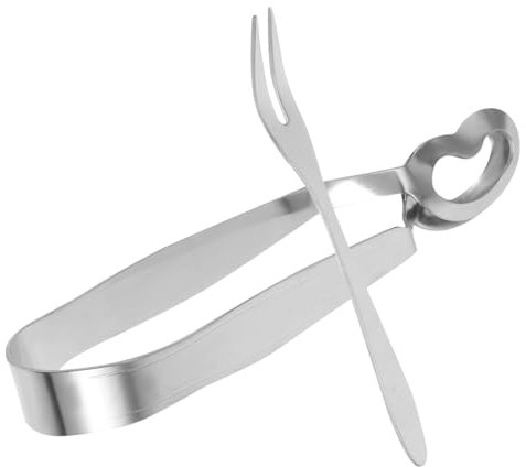 OUNONA Küchengeschirr 1 Satz Schneckengeschirr n- -Set Vorspeisenzange Zange für Schnecken Heimgeschirr Schneckengabel aus Edelstahl Verbrühungsschutz Muschel Rostfreier Stahl Auster
