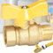Begpoee 3/8 Zoll Kugelhahn Messing mit Flügelgriff, Kugelhahn, Messing Kugelhahn, Messing Kugelhahn mit Flügelgriff, Aussengewinde/Innengewinde Voller Durchgang PN16, Für Wasserleitungen/Wasserhahn