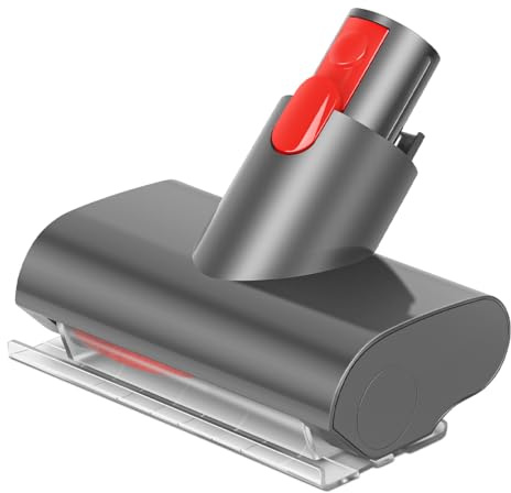 MoPei Mini Turbo Spazzola per Dyson V15 V11 V10 V8 V7 Aspirapolvere, Ideale per Rimuovere Lo Sporco Ostinato da Materassi, Imbottiti e Scale, Trasparente