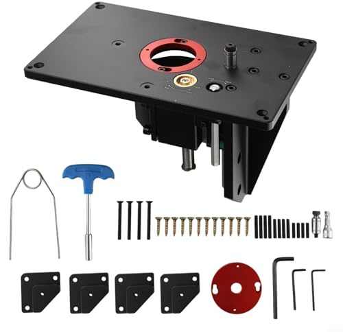 CNANRNANC Router Lift Trimmen Maschine aus Aluminiumlegierung Invertiert Hubtisch Frästisch für Oberfräse mit Fester Basis für Holzbearbeitung für kleine Trimmmaschinen 250 x 150 x 150 mm