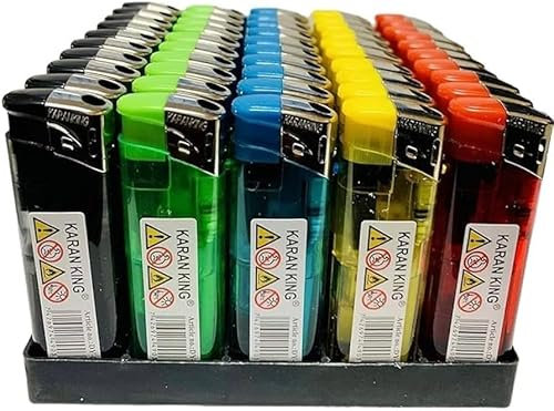 50PK ELECTRONIC LIGHTER 5 COLOR CHILD SAFE UK SELLER New