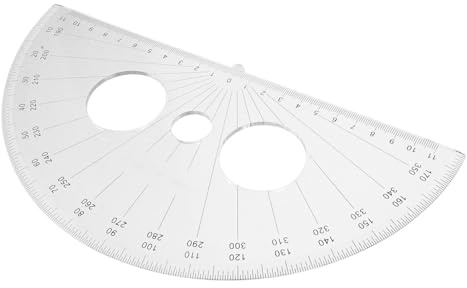 Gogogmee Plastic Protractor for Geometry Half Circle Angle Measurement Tool for Students and Professionals Scale for Accurate Drawings and Measurements