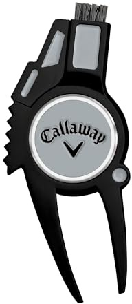 Callaway, 4-in-1, Golf, Pitchgabel, Reparaturwerkzeug, Schwarz/Silber