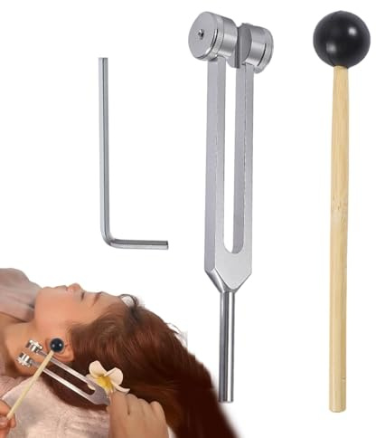 Diapason 128 Hz, stämgaffel - 128 Hz aluminiumlegering | Diagnostisk | stämgaffel kit, hammare för avkoppling, yoga