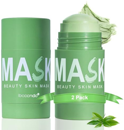 Green Tea Mask Stick,Green Tea Clay Mask,Blackhead Remover with Green Tea Extract,Moisturizing and Oil Control,Deep Cleansing Facial Pores for All Skin Types (2 Pcs)