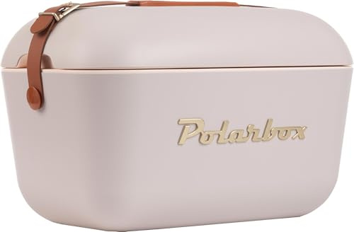 Retro Kühltasche mit Lederband 12 Liter - Polarbox - Perle