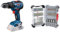 Bosch Professional 18V System GSB 18V-55 Cordless Combi Drill (Torque 55 Nm, excluding Batteries and Charger, in Carton) + 43x Extra Hard Screwdriver Bit Set (197 x 110.5 mm, Accessories)