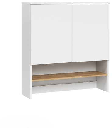 Vicco Armario para Lavadora Viktor, Blanco/Artesano, 93.6 x 100.4 cm, para Almacenamiento Que Ahorra Espacio sobre la Lavadora