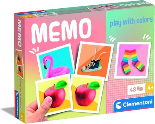 Juego de Memoria para Niños 3-8 Años, 48 Fichas de Cartas Flash, Buscar Parejas, Objetos, Colores, Pensamiento Lógico, 2 Jugadores