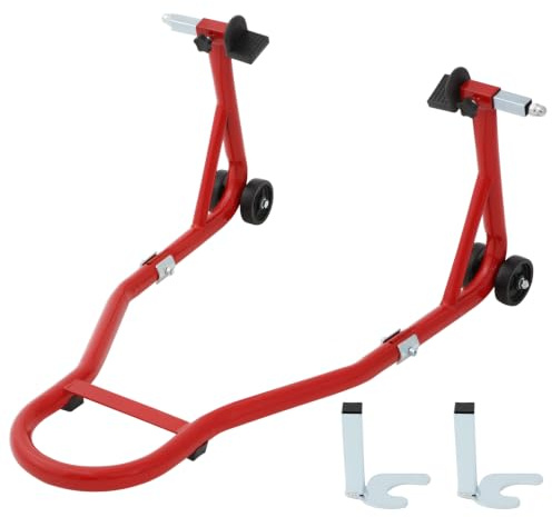 Motorcycle Rear Paddock Stand, 550 kg Rear Wheel Lift with Adjustable Width, Heavy-Duty Steel Swingarm Spool Stand for Sport Bikes, Dirt Bikes, Chain Maintenance and Storage