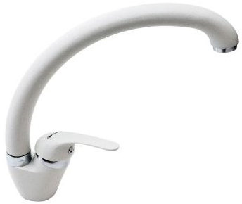 Pyramis 090919001 évier de cuisine en granit et de robinet avec bec fixe à partir de Ossia – Blanc polaire