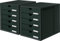 HAN Schubladenbox SYSTEMBOX 1450-13 in Schwarz – Ordnungsbox DIN A4 – Aufbewahrungsbox mit geschlossenen Schubladen 2er Set