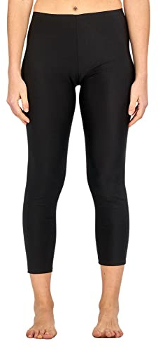 Leggings de baile brillantes sin pies para niñas de gimnasia, ballet infantil de lycra (negro, de 9 a 10 años)