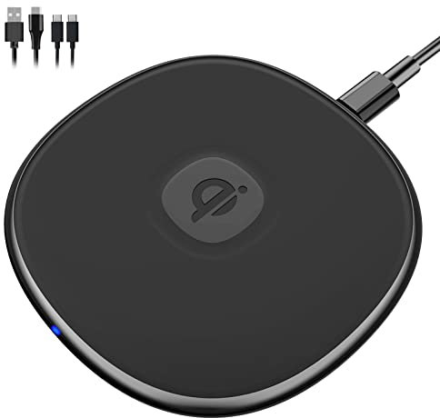 Fast Wireless Charger for Samsung and iPhone - NANAMI 15W Max Qi Cordless Charging Pad for iPhone 16 15 14 13 12 11 SE2 XS Max XR XS X 8P 8 and Samsung Galaxy S25 S24 S23 S22 S21 S20 S10 S9 S8 Note 20