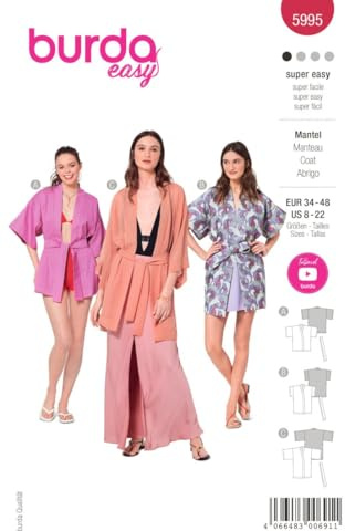Burda B5995 Patron de Couture, Papier, Divers, 34-48