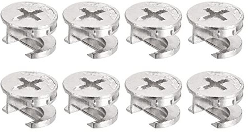 sourcing map Cam Serrure Écrou pour Meubles, 24pcs 14.6x9.5mm Joint Connecteur Serrage Écrous Meubles Connexion Cam Raccords