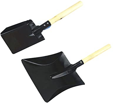 Happyyami 2pcs Mini Garden Shovel Spade Shovel Fireplace Tools Shovel for Digging Ash Bucket with Lid and Shovel Carbon Multipurpose Tool Gardening Art Shovel Wooden Shovel Digging Metal