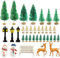 35 pcs Weihnachten Miniatur Ornamente,Weihnachten Mini Modell Ornamente,Mini Weihnachten kleine Figuren,Mini Weihnachtsbaum,Garten Micro Landschaft Weihnachten Deko,für Party Decor,Desktop Dekoration
