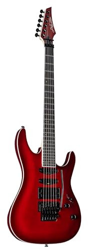 J & D CT90FFM E-Gitarre, ST-Style, Red Sunburst, Lindekorpus, Ahornhals, 24 Bünde, HSS Tonabnehmer, Floyd Rose Tremolo, Grover Mechaniken