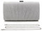 Pahajim Damen Clutch Glitzer Tasche Abendtasche Damen Elegante Kleine Handtasche Brauttasche Umhängetasche für Hochzeit Party Date (Silber)