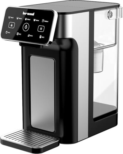 ZACHVO KEI906 - Dispensador de agua caliente (sin filtro), 2600 W, agua caliente en pocos segundos, 4 niveles de temperatura y 5 cantidades de agua, depósito de 3 l, compacto para cocina y oficina