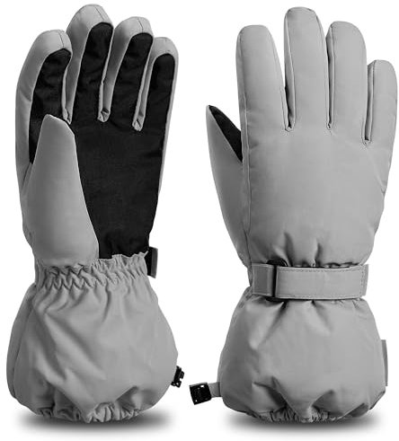 ThxToms Kinder Ski Handschuhe | Winter Snow Skihandschuhe -15℃ | Winddicht Wasserdicht Warm | Oxford Verdickt Kalt Wetter | Outdoor Sports Snowboard Skifahren | Junge Mädchen für 4-13 Jahre alt