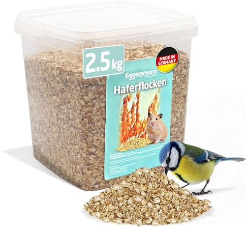 Eggersmann volaris Flocons d'avoine 2,5 kg – Nourriture pour oiseaux sauvages – Flocons d'avoine idéaux également comme nourriture pour les hérissons, les lapins et les rongeurs – Nourriture pour