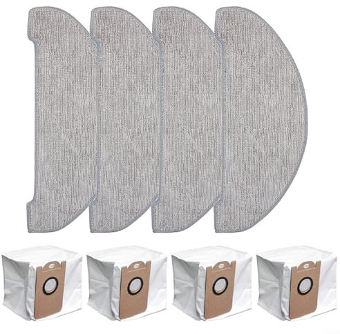 Kit de rechange pour aspirateur robot Vexilar W11, W7, chiffon en microfibre et sacs à poussière