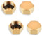 Piriuuo 4 Pcs Radiator Valve Caps 1/2, Anti-Corrosion Brass Blanking Nut with Rubber Gasket Plumbing Fittings for Washing Machine Gas Water Line Faucets