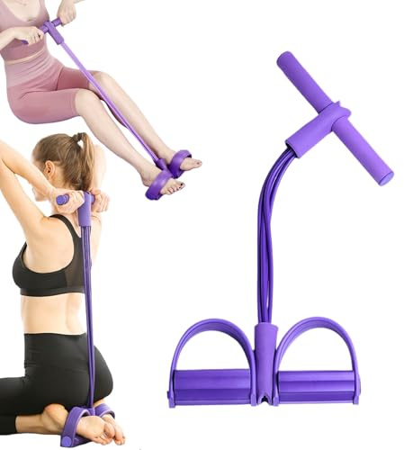 Bandes De Résistance Fitness, Bande De Résistance À La Pédale À 6 Tubes, Sit-Up Bodybuilding Expander Bandes Corde De Tension, Corde De Tension Multifonctionnelle pour Ventre/Taille/Bras/Jambe