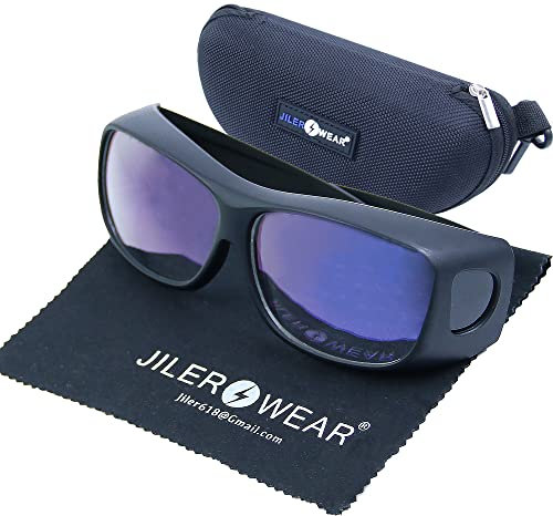 JILERWEAR CO2 Laserschutzbrille 9000-10600nm Laserschutzbrille OD6+ CE zertifizierte Schutzbrille für CO2 Laserschneid- und Graviermaschine