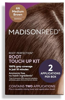 Madison Reed Root Perfection Root Touch Up Kit – 6N Savoca Medium Brown, 100% Gray Coverage in 10 Min, Ammonia-Free, 2 Applications