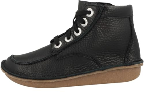 Clarks Funny Cedar, Botas de Moda Mujer, Piel Negra, 41.5 EU