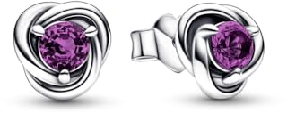 Orecchini a bottone Pandora 292334C02 Cerchio, TALLA ÚNICA, Acciaio inossidabile, Cristallo