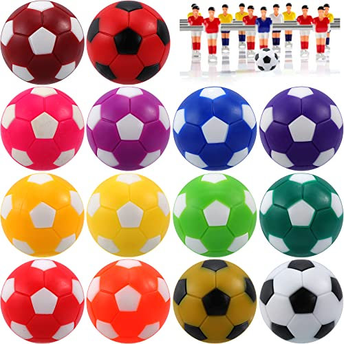 14 Stück Tischfußball Kickerbälle,36mm Tischfußball Bälle,Tischkicker bälle Kicker Bälle,Profi Tischfussball Bälle,Mini Tischkicker Kugeln Fußballspiele für Erwachsene und Kinder (Vielfarbigkeit)