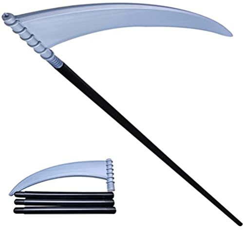 Keenso Großes 4-teiliges Sensenmann-Sense-Dämonen-Spielzeug für Halloween-Cosplay, Auffälliges Todeskostüm, Einfache Montage (L