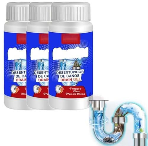 Toilet Unclogging Deodorizer, Powerful Pipe Dredging Agent,Sink Clog Remover,Kitchen Drain Cleaner,Complete Pipeline Dredge Agent, for Kitchen Toilet Pipeline Quick Cleaning Tool (3pcs)