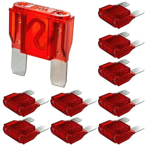 Kit di fusibili a lama maxi, 10 pezzi, 32 V (12/24 V), 50 A, fusibili a lama di ricambio automatici per auto/camper/barca/casa e (50 A)