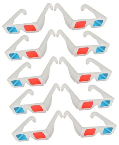 Yardenfun 10pezzi Occhiali Per Film Stile Occhiali Per Visione Di Film in Carta Per Visione Di