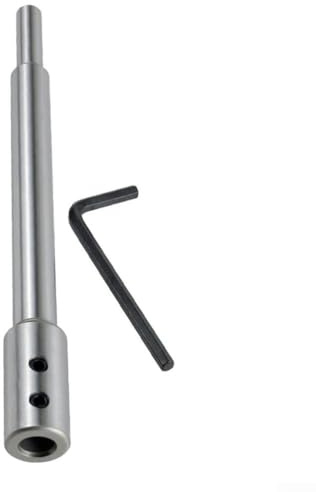 Bohrerverlängerung für 3/8 Zoll Rundschaft - 173 mm langes Metallverlängerungsfutter mit Sechskantschlüssel für Holzbearbeitung, kompatibel