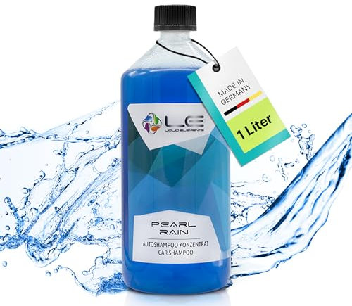 Liquid Elements – Pearl Rain Autoshampoo 1 Liter – Autoreiniger entfernt hartnäckige Verschmutzungen – ohne Wachse & Versiegelungen anzugreifen – mit Cherry Tec (Kirsche) Duft
