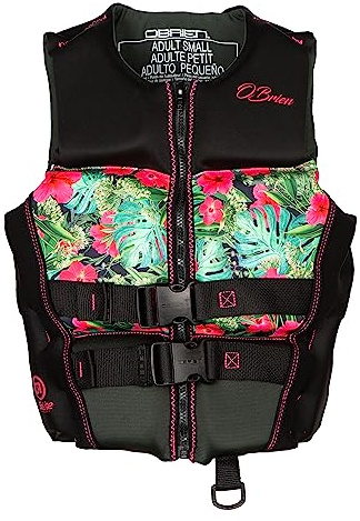 O'Brien Giacca da donna Flex V-Back in neoprene USCGA lfie per sport acquatici, canottaggio, PWC, nuoto e pagaia