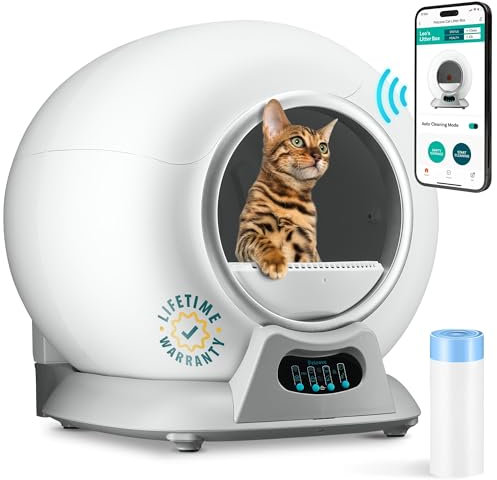Petcove PurrTek Automatic Litter Box Self Cleaning 5GHz Wi-Fi, Odor Control
