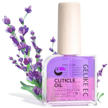 Olio per cuticole per unghie - Gelike ec - Olio per cuticole di cura lavanda con jojoba e vitamina E, idrata e nutre le unghie e le cuticole secche