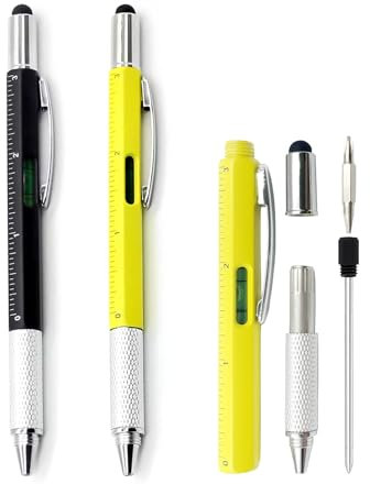 Multitool-Stift für Herren, 6-in-1-Multifunktionswerkzeug, coole Gadgets, Werkzeuge, Schulanfang, Gadgets für Weihnachten, Freund, Schulabschluss, Schulanfang, Büroingenieur, Tischler, Bauwerkzeug, 2