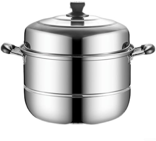 Zilimontt Vaporiera in acciaio inox per fornelli a induzione e gas, mantiene i nutrienti pentola a vapore, cottura con pentola e vapore per verdure, pentole a vapore per alimenti (26 cm)