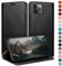 HUOUH for iPhone 12 Pro Max 6.7 Wallet case with RFID Blocking PU Leather,Flip Folio Book covers,Credit Card Holder Shockproof Phone case Women Men for Apple 12 Pro Max case Black