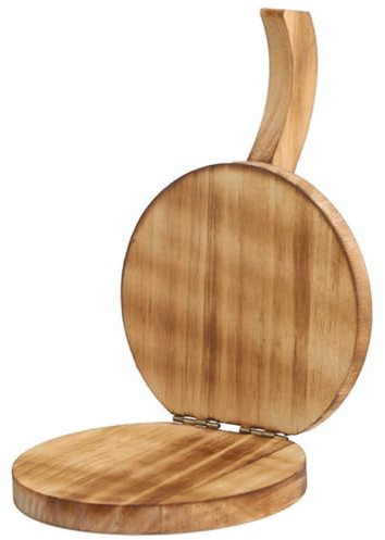Yaoliucp Prensa de Tortilla de Madera, Prensa de Tortilla Redonda de 5.5 Pulgadas, Masa Que Ahorra Mano de Obra con Mango, Fabricante Reutilizable para harina de Cocina