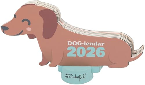 Mr. Wonderful - Calendario da tavolo 2026 con base - Bassotto