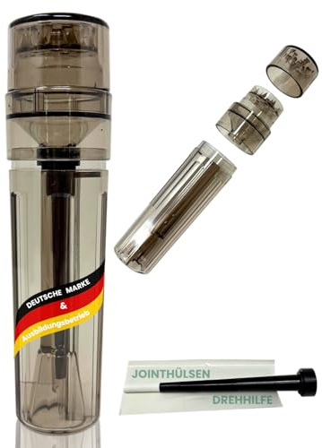 EKNA Flower Tower – Tornio 3 in 1 con macinino e contenitore – Joint Roller per erbe, tabacco, spezie, macina erbe con riempimento Joint